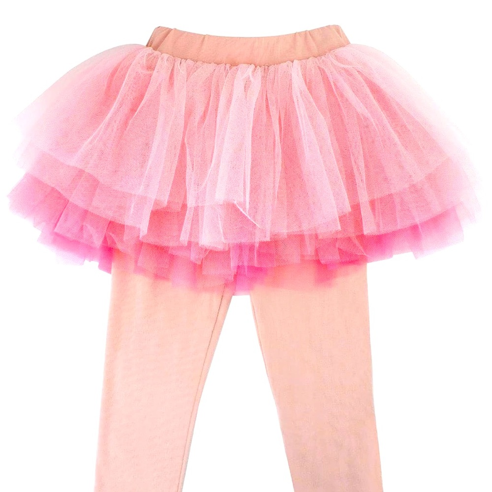 Footless Leggings with Lace Ruffle Tutu